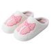 Cozy Cartoon Bow Knit Slippers For Women & Men - Warm Fleece-Lined Indoor House Shoes With Non-Slip TPR Sole Indoor Cotton Slippers_vogvips.com