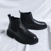 European Warm Series Cotton High-top Black Martin Mid-top Leather Boots Winter Plush Men's Shoes 6031-R_vogvips.com