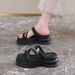 Muffin Thick-soled Roman Sandals High-end Fashion Versatile Simple Summer Beach Shoes_vogvips.com