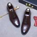 Oxskin leather business dress handmade Oxford wedding shoes men's English lace-up casual inner height shoes for men_vogvips.com
