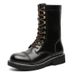 Tall Tube Strap Thick Sole Heightening Martin Boots Retro Tooling Boots Long Tube Outdoor Locomotive Boots_vogvips.com