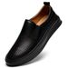 Men's Shoes Large Size Men's Casual Leather Shoes One Pedal Lazy Shoes Men's Breathable Loafers Men's Shoes Genuine Leather Board Shoes_vogvips.com