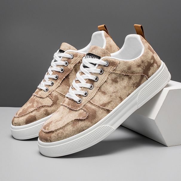 Men's Casual Canvas Sneakers With Thick Sole - Breathable Low Top Slip-On Shoes For Everyday Wear (Sizes 39-44, Colors Available)_vogvips.com