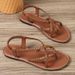 Trendy Flip-flop Woven Flat Beach Sandals 2024 New Casual European And American Large Size Slip-on Women's Shoes_vogvips.com