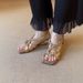 French-style High-end Women's Unique Heel Design Silver Square Toe Rhinestones, Perfect With A Dress, Open-toe Back_vogvips.com