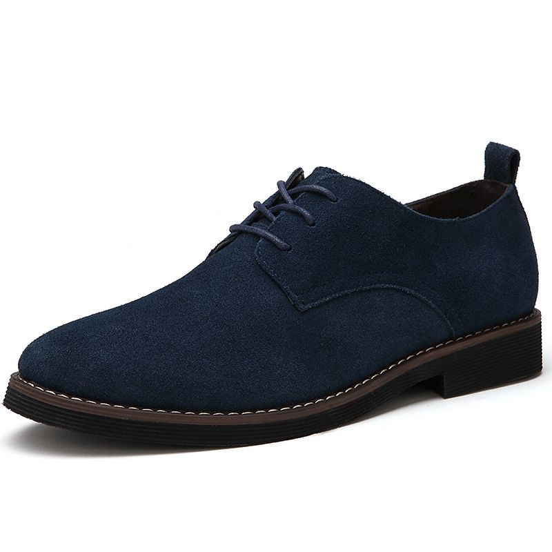 Men's Shoes Men's Leather Shoes Frosted Leather Shoes British Style Suede Leather Business Casual Shoes Large Size Men's Shoes_vogvips.com