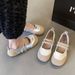 Flat-soled Single Shoes Women's Niche Shallow Mouth Velcro One-word Foreign Trade Large Size Mary Jane Casual Shoes_vogvips.com
