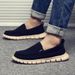 Suitable For All Seasons Old Beijing Cloth Shoes For Middle-aged And Elderly Men, Simple No-tie Casual Soft Sole Stitched Lazy Loafers_vogvips.com