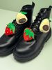 Two-piece Set Of Faux Strawberry And Peach Fruit Shoe Clips. Detachable Shoe Decorations, Multi-functional Decorative Shoes And Boots._vogvips.com