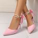 Cross-border Foreign Trade 2025 Autumn New Pointed Toe Bow Hollow French Style Versatile High-heeled Women's Shoes_vogvips.com
