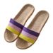Linen Slippers For Spring, Autumn, Summer, And All Seasons, Thick-Soled Rattan Woven Summer Indoor Slippers For Men And Women_vogvips.com