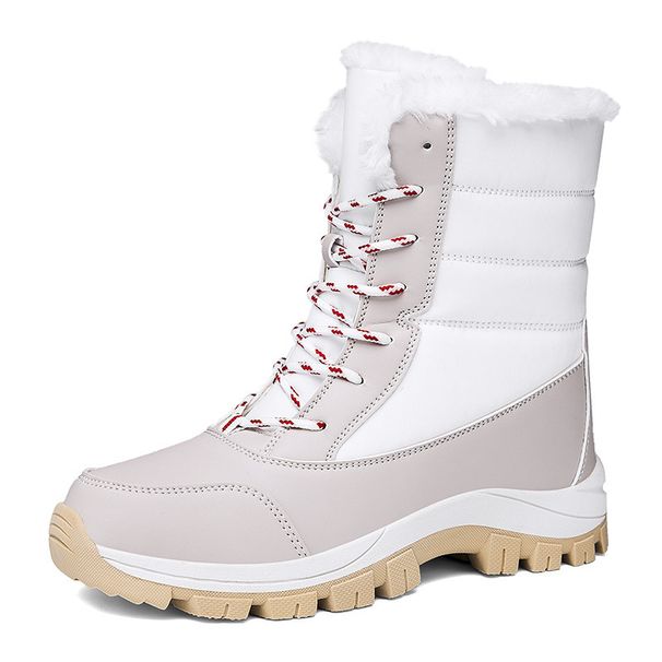 1178225343@qq.com Winter Waterproof Cotton Black Cold-Proof Long For Women Outdoor Fleece-Lined Thickened Warm Snow Boots Large Size 42_vogvips.com