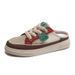 Summer Ins Transparent Mesh Hollow White Shoes Female Students All Match Casual Half Slippers Women's Shoes Trendy_vogvips.com