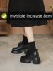 Small With Hidden Heels Platform Leather Shoes 2025 New Arrival Chunky Heel Loafers Lace Up Muffin Bottom_vogvips.com
