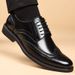 (Real Soft Sole) High-end Brogue Carved Business British Formal Leather Shoes, Men's Large Size Derby Shoes_vogvips.com