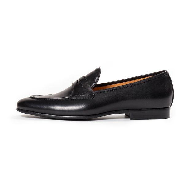 Euro Step British Style Casual Leather For Men Slip-On Business Formal Shoes Handmade Cowhide Loafers_vogvips.com