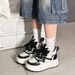 High-top White Women, 2026 Spring And Autumn New Model, Thick-soled, Versatile, Suitable For Petite Individuals, Casual_vogvips.com