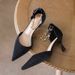 Cheongsam-inspired Niche High-heeled Shoes For Women, 2026 Summer, Pointed Toe, Thin Heel, Pearl Strap, Hollowed-out,_vogvips.com