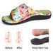 shevalues Summer House Slippers For Women With Arch Support Breathable Waffle Cotton Indoor Slippers Slip On Open Toe Home Shoes_vogvips.com