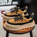 Men's Spring Leather Thick-Soled Sports Chunky Sneakers High-End Niche Non-Slip Casual Trendy Shoes_vogvips.com