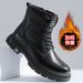 European Warm Series 2025 New Top Layer Cowhide Men's Genuine Martin Winter High-top Work Trendy Fleece Lined Leather Boots_vogvips.com