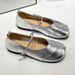 Frnch Silvr Singl Sho 2025 Nw Summr Shallow Mouth Platd Soft Sol Flat Hl Scoop Shos, Ban Shos Womn's_vogvips.com