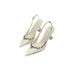 Edition ~ Gentle Style Rhinestone Pointed Toe Sandals 2025 Spring New Closed-Toe Stiletto Dress Versatile High Heels_vogvips.com