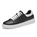 Men's Board Shoes Boys Casual Shoes Four Rubber Sole Leather White Shoes_vogvips.com