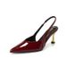 French-style Patent Leather Closed-toe Sandals For Women, New Summer Model, Versatile Stiletto Pointed Toe With Buckle_vogvips.com