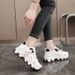 Q7822 New Dad Women 2024 Spring Summer Height Increasing Breathable Thick Sole Mesh White Shoes Versatile For Female_vogvips.com