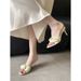 Summer New Open Toe Stiletto Heels Women's Elegant Slimming French Chic Sexy Slippers Popular_vogvips.com