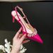 French Style Elegant Evening Dress High Heels Rhinestone Pointed Toe Sandals Women Spring Summer Satin White Wedding_vogvips.com