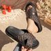 Outdoor Color-blocked Edging Casual Women's Slippers Summer New One-step Breathable Non-slip Wear-resistant Large Size Slippers_vogvips.com