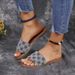 for Women's 2024 Summer New Large 43 Flat Bottom One Word Beach Sandals And Slippers_vogvips.com