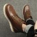 Madden Men's Shoes American Retro Tooling Boots High-top Leather Short Boots Medium-top Martin Boots_vogvips.com