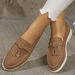 SHLIANG Suede Leather Women Loafers Shoes Spring Autumn Fashion Casual Women Shoes Rubber Sole Women Flat Loafers Comfortable Shoes Y0190_vogvips.com
