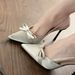 Butterfly Knot High Heels Women Thin Heel 2025 Spring Summer New Style Closed Satin Party Elegant Sandals Pointed Toe_vogvips.com