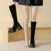 S529-1 Huiliya Petite Thick-Soled Round-Toe Fashion 2025 Korean Version Fashionable Comfortable Stretch Slim Boots For_vogvips.com