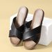ShoeVault Cross Round Open Toe Casual Fashion Women's Shoes Factory Wholesale Dropshipping Slide Sandals_vogvips.com