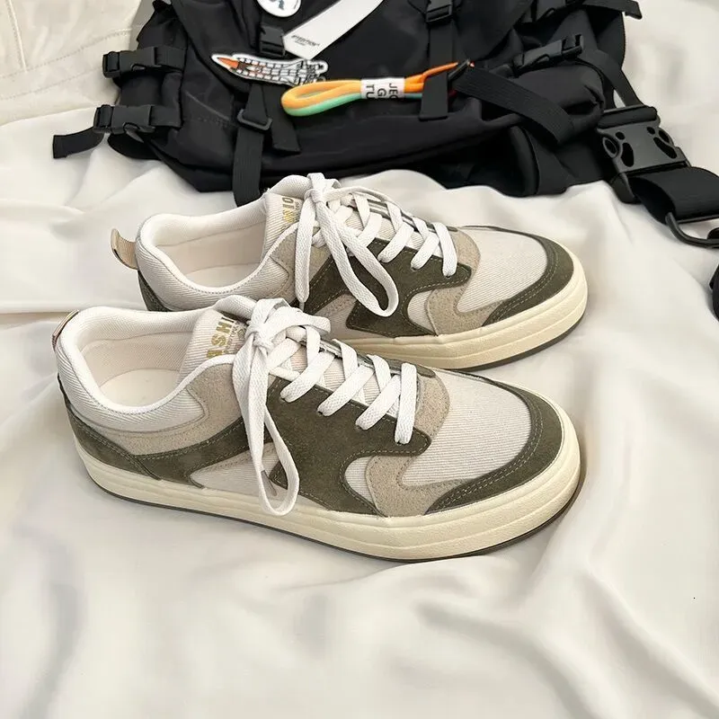 Men's Spring 2024 New Canvas Student Breathable Versatile Sports And Leisure Niche Design Board Shoes Trend_vogvips.com