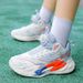 Children's Basketball With Rotating Buckle, No-lace-up Design, New Model Older Children, Sports Shoes For Boys And_vogvips.com