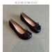 Leather French-Style Ballet Flats For Women, Vintage Genuine Leather With Bow, Versatile Casual Flat Shoes_vogvips.com