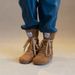 Women Boxing Boots Cowhide Version ~ Suede Genuine Leather Martin For Women, Round Toe, Flat Sole, Slimming Lace-Up Boxing Boots, Versatile_vogvips.com