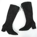 326-9 Long With Pointed Toe, Thick Heel, Black, Spicy Style, Fashionable Design, Versatile Women's Boots_vogvips.com