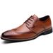 2024 New Carved Brogue British Genuine Leather Business Formal Men's Lace-up Derby Shoes Pointed Toe Large Size_vogvips.com
