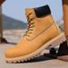 Men's & Women's Waterproof High Top Work Boots - Genuine Leather Martin Boots With Anti-Slip Sole, Unisex Winter Boots For Outdoor & Casual Wear_vogvips.com