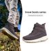 Northeast Winter Middle-aged And Elderly Boots For Women, High-waisted Waterproof Non-slip Front Zipper Snow Shoes With_vogvips.com