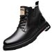 European Warm Series Martin 2025 New High-top Leather Autumn Winter Thick-soled British Style Workwear Men's Cotton Boots_vogvips.com