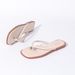 Vintage-Inspired Square-Toe Thong Sandals With Gold Buckle Detail - Lightweight Casual Flat Slides For Women_vogvips.com