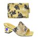 Casual Square Head Chunky Heel Wear Sandals With The Same Style Camouflage Graffiti Stick Diamond Handbag Set_vogvips.com